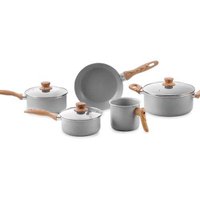 Jogo de Panelas 5 Peças Ceramic Life Cinza