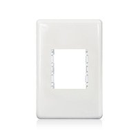 Placa 2 Módulos Centrais Com Suporte 4x2 Stella Steck Branco